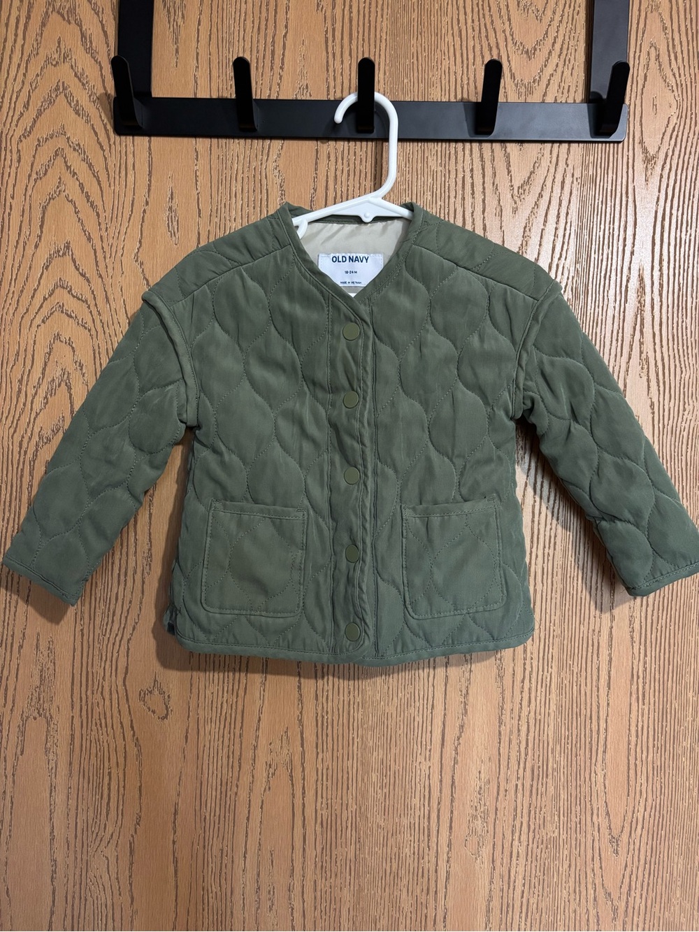 Old Navy Kids Quilted Olive Green Puffer Jacket